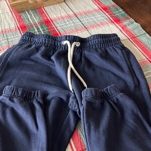 GAP Dark Blue Jogger Pants with Cream Drawstring